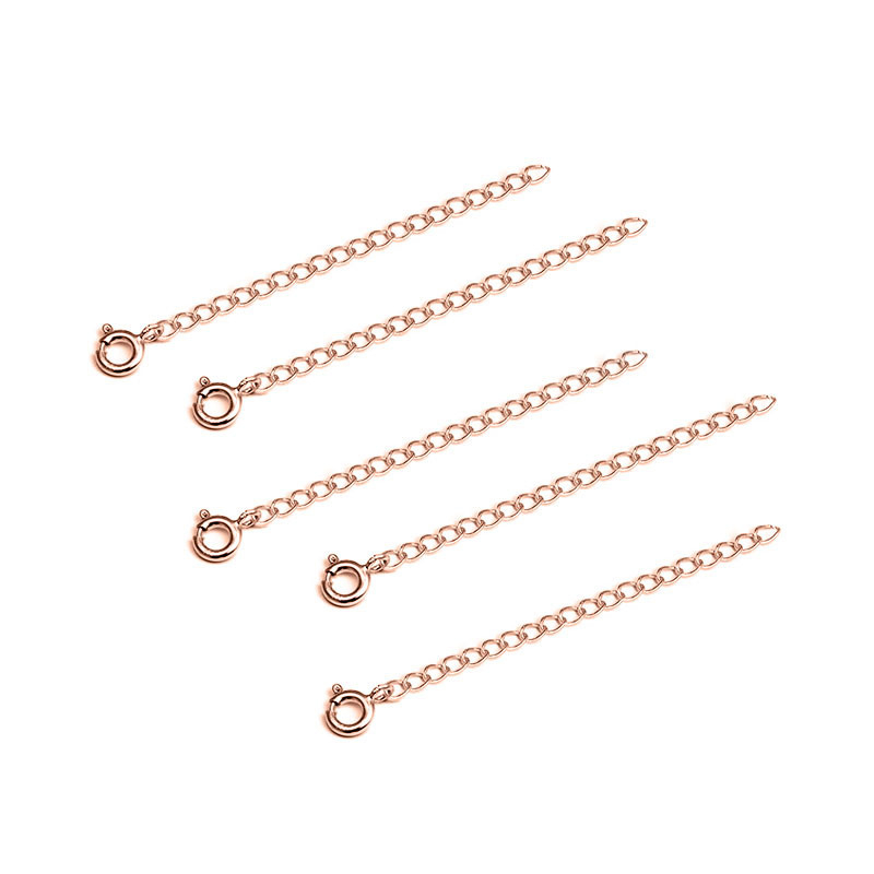 S925 Sterling ezüst 5 cm hosszabb keresztlánc DIY karkötőhöz gyöngyökhöz