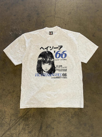 Férfi rövid ujjú póló, 250 g súlyú vastag pamut, oversize szabás, pár témájú grafika Shibuya lány mintával, laza fazon, nyár