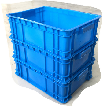 Plastična kutija za prijevoz robe, unutarnje dimenzije 400×300×130 mm, vanjske dimenzije 435×335×140 mm, debljina zida 2,5 mm, masa 0,9 kg, nosivost 25 kg, HDPE, s logotipom otisnutim, izrađena injekcijskim preoblikovanjem