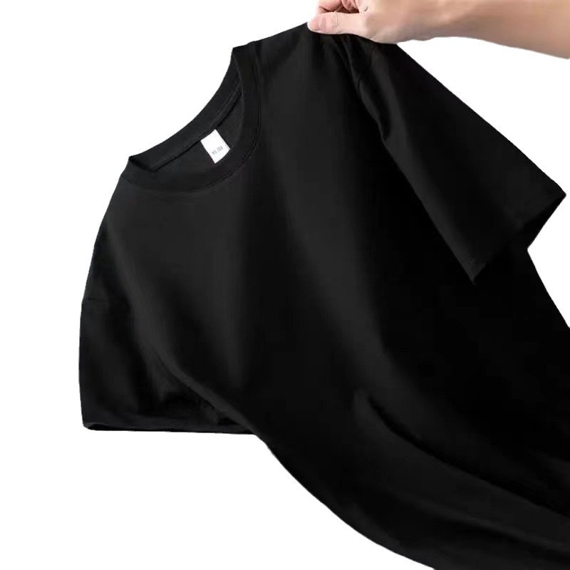 Muško majica od 100% pamuka za ljeto, slobodan kroj, okrugli izrez, jednobojna, prozračna, 360 g, geometrijski uzorak s tiskom