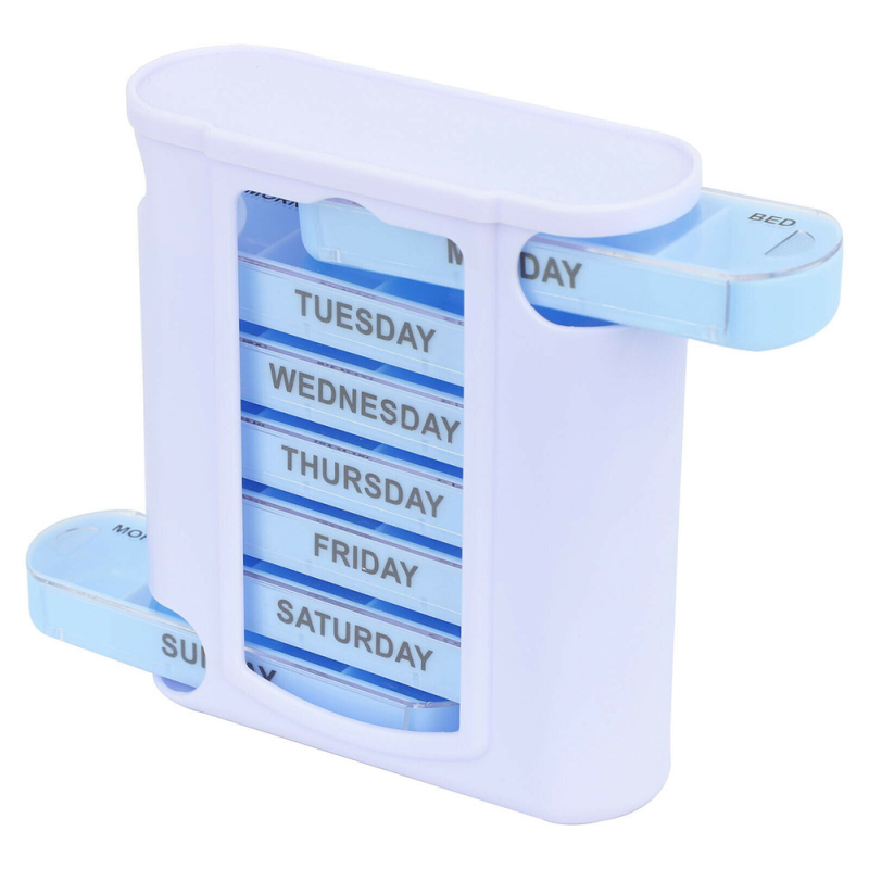 Tjedni organizator pilula, prenosiv, ladica-stil, 28 pretinaca