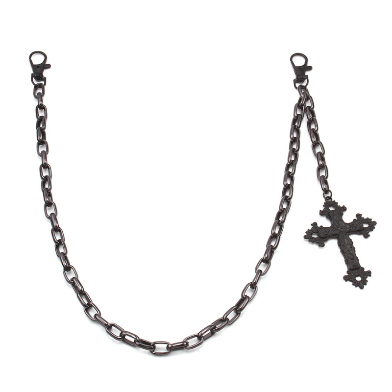 Metalni kaiš za struk s križem, unisex, hip-hop stil, modni dodatak za mlade, duljina 115 cm