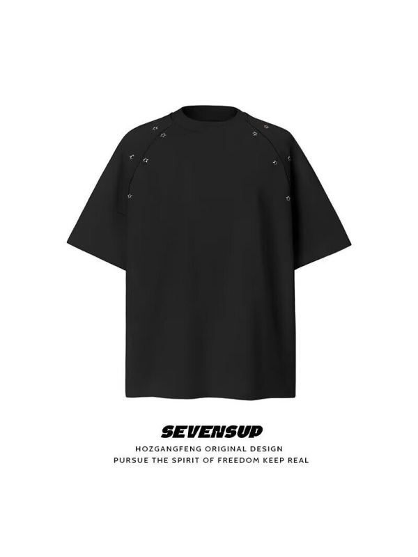25 új stílusú férfi laza szabású rövid ujjú T-shirt Sorona-keverékkel, kerek nyakú, nyári viselet