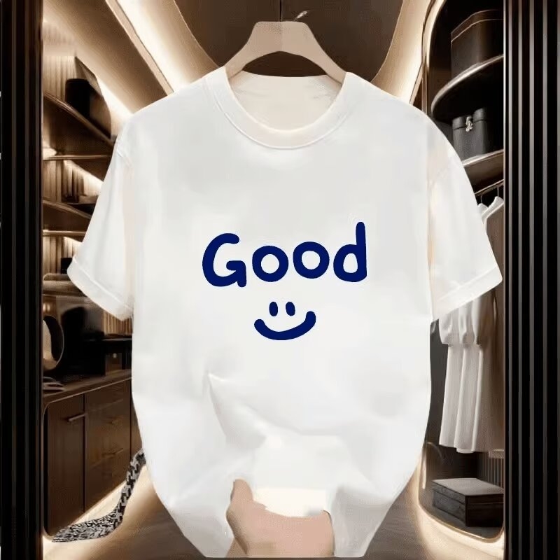 2024 novo američki streetwear majica s natpisom slovima, kratki rukav, muškarci, ljeto, širok kroj