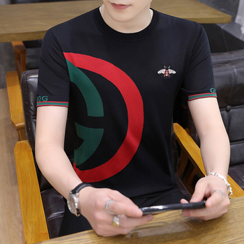 Muški T-shirt Harajuku stil, okrugli izrez, kratki rukav, pletene od konoplje