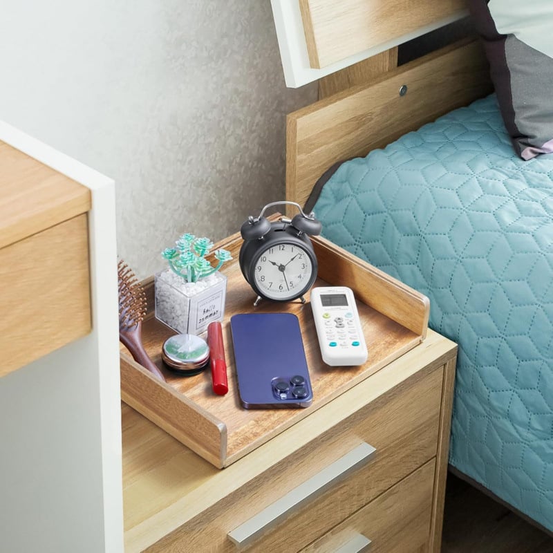 Višenamjenska drvena stolna kutija za pohranu daljinskih upravljača, bilježnica i grickalica – mogućnost slaganja