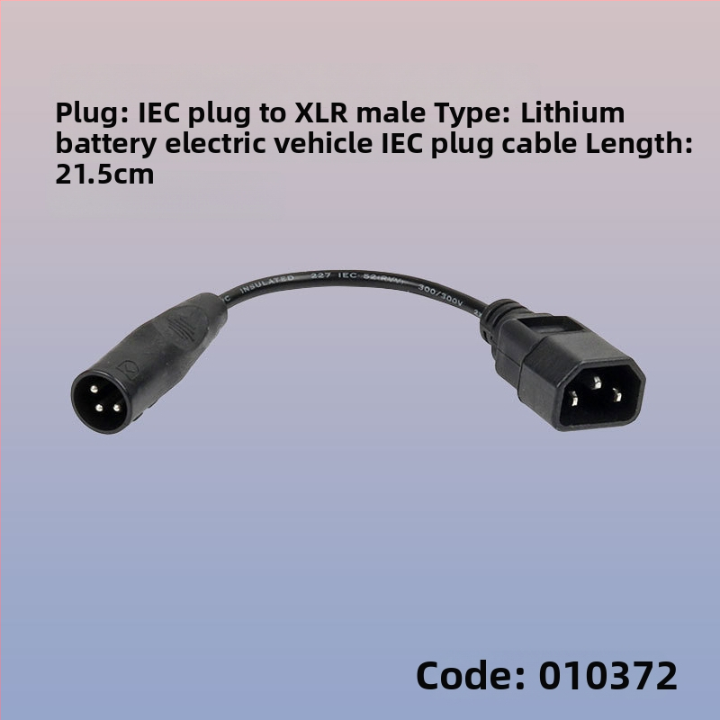Kábel adaptér DC XLR konektora pre elektromobil s lítiovou batériou