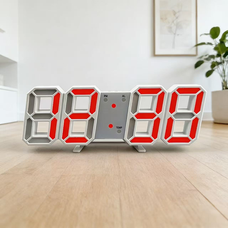 Taixiang 3D digitalni budilnik za kućnu upotrebu – moderan minimalistički dizajn, LED noćno svjetlo, HD zaslon, elektronički budilnik