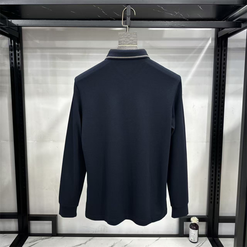 Muški polo s dugim rukavima, modalno-pamušna mješavina, za jesen-proljetnu sezonu, model 3Y400A