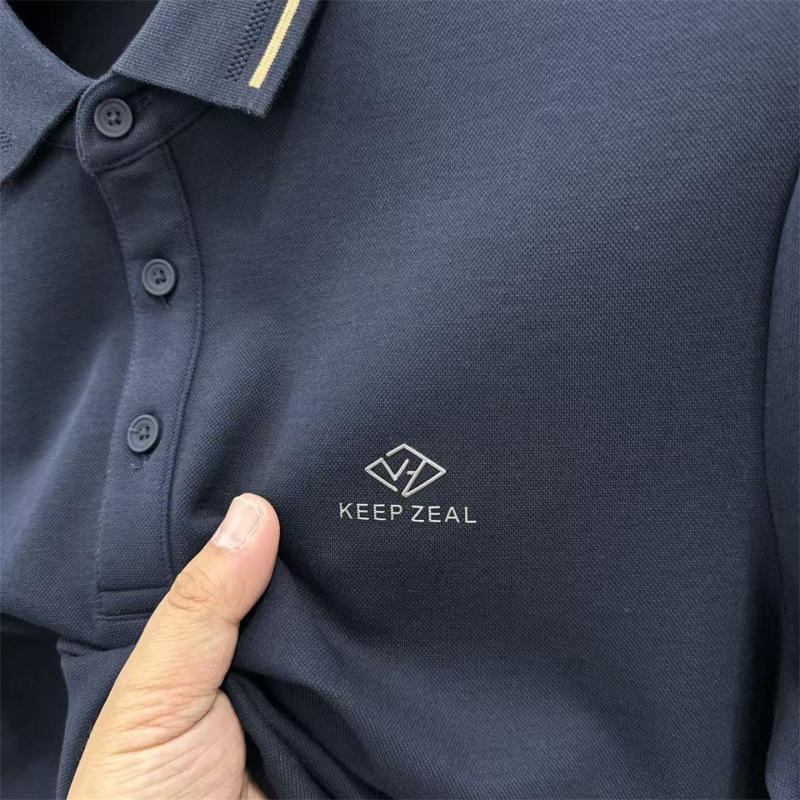 Muški polo s dugim rukavima, modalno-pamušna mješavina, za jesen-proljetnu sezonu, model 3Y400A
