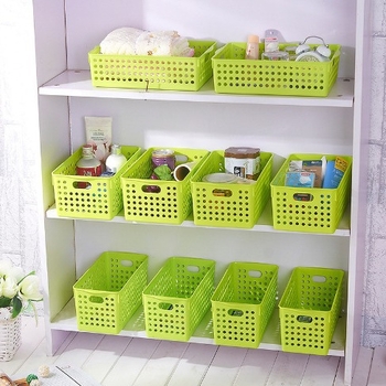 Minimalistička plastična košara za skladištenje – stolni organizator i koš za ladicu, japanski stil