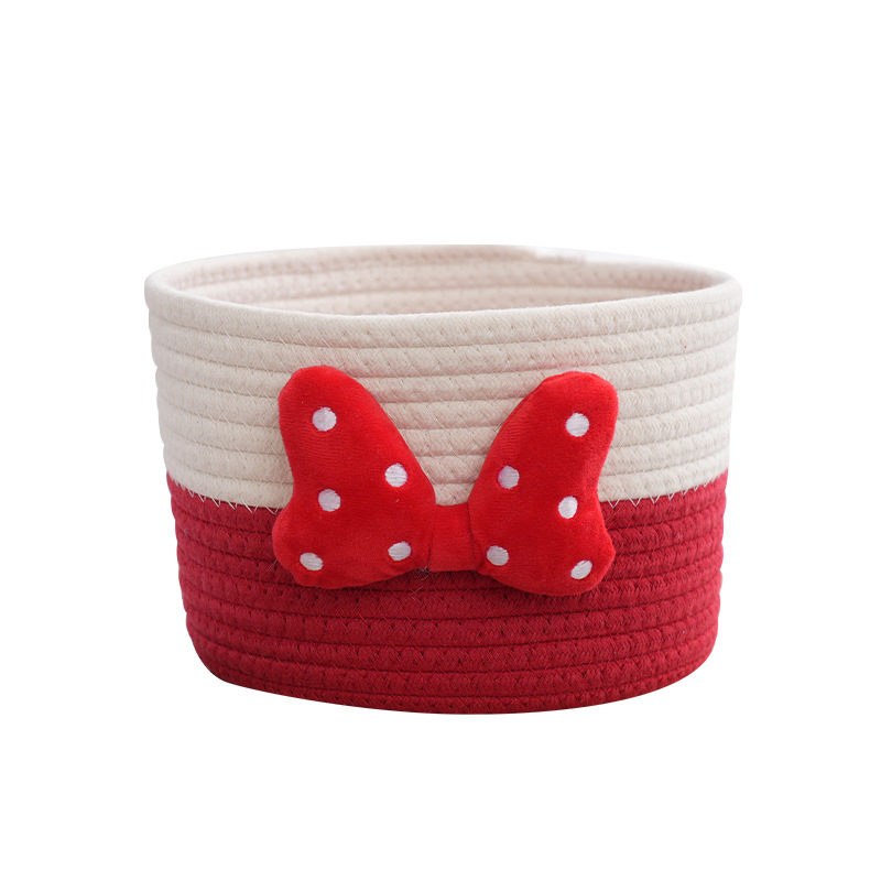 Slatka Minnie s točkastom mašnicom – košara za pohranu za stol i spavaću sobu, organizator za kabelske vrpce, grickalice, kozmetiku i sitnice