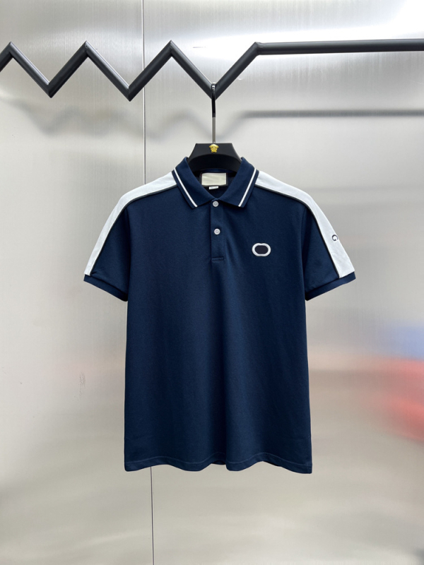 Polo s bojama blokovima za muškarce, pamučni piqué, uski kroj, ljeta
