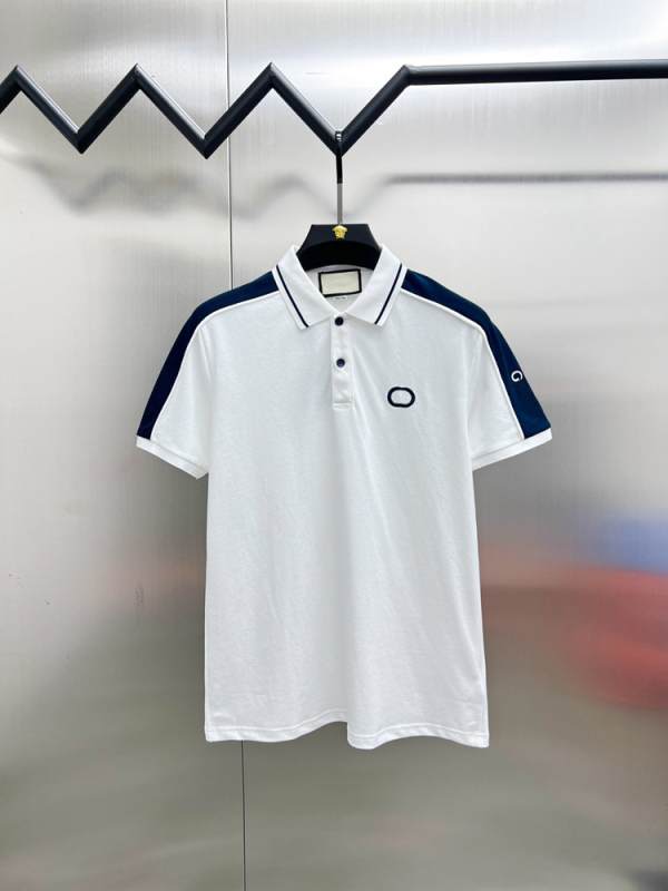 Polo s bojama blokovima za muškarce, pamučni piqué, uski kroj, ljeta