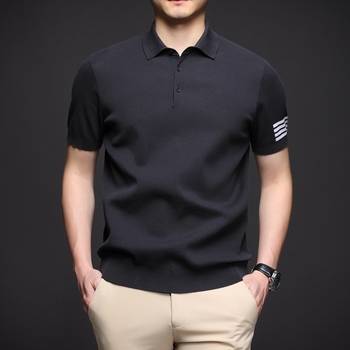 Muška polo majica od pamuka, kratki rukavi, jednobojna, slim fit, proljeće–ljeto