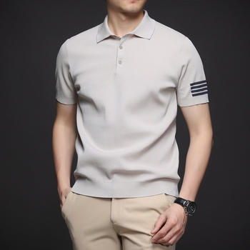 Muška polo majica od pamuka, kratki rukavi, jednobojna, slim fit, proljeće–ljeto