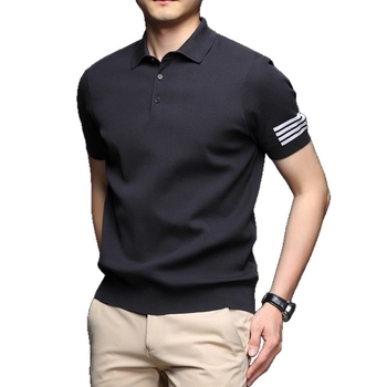 Muška polo majica od pamuka, kratki rukavi, jednobojna, slim fit, proljeće–ljeto