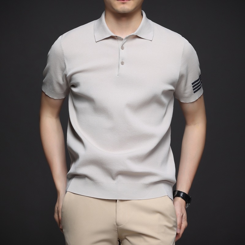 Muška polo majica od pamuka, kratki rukavi, jednobojna, slim fit, proljeće–ljeto