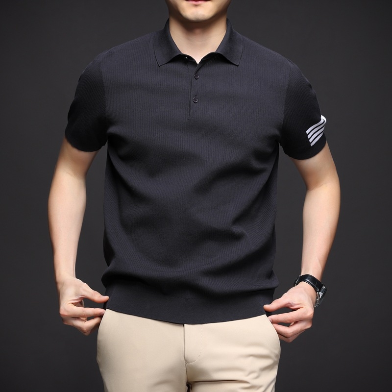Muška polo majica od pamuka, kratki rukavi, jednobojna, slim fit, proljeće–ljeto
