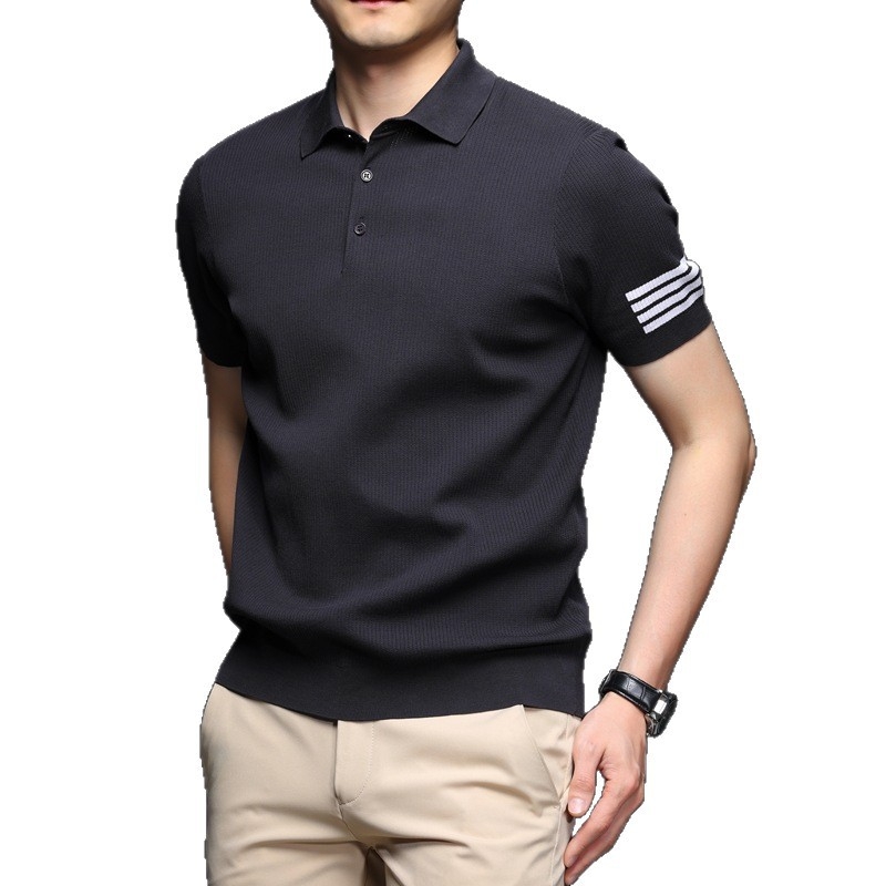 Muška polo majica od pamuka, kratki rukavi, jednobojna, slim fit, proljeće–ljeto