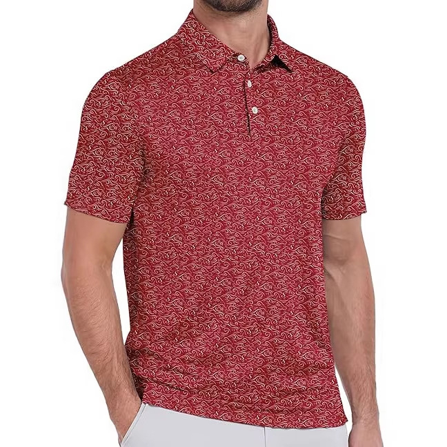 Muška polo majica kratkih rukava, brzo suši, prozračna, poliester tkanina, otisak logotipa, američki stil