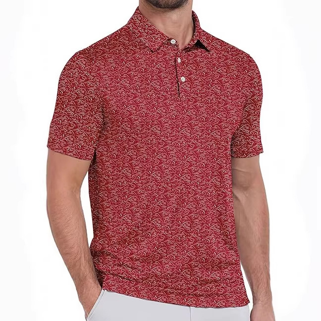 Muška polo majica kratkih rukava, brzo suši, prozračna, poliester tkanina, otisak logotipa, američki stil