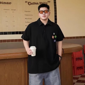 Tricou polo pentru bărbați, mânecă scurtă, vară 2024, croială lejeră, guler, stil american minimalist