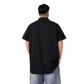 Tricou polo pentru bărbați, mânecă scurtă, vară 2024, croială lejeră, guler, stil american minimalist