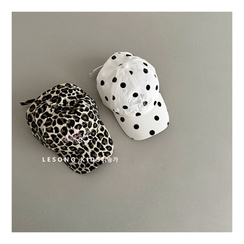Polka Dot Leopard Print бейсболка за жени, семейна серия, дишаща лятна тънка версия, голям обикол на главата, извита козирка