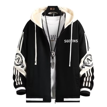 Férfi streetwear dzseki, 2025 tavasz-ősz, Hongkong-stílus, Harajuku és koreai stílus, laza szabás