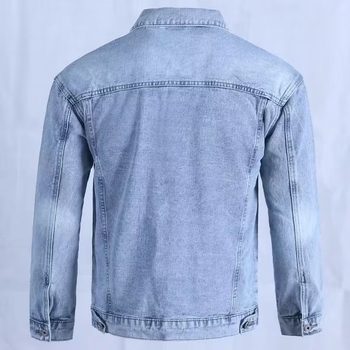 Férfi denim dzseki slim fit, retro Hongkong-stílus, mindennapi külső ruházat tavaszra és őszre