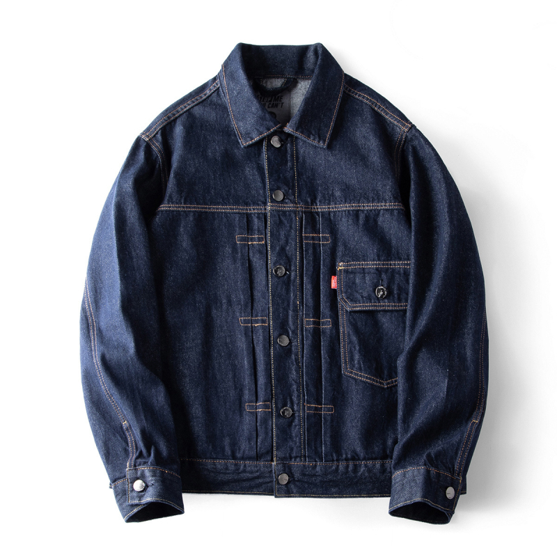 Férfi farmerdzseki denim, amerikai vintage stílus, 2024 őszi kiadás, laza szabás, plusz méret, könnyű luxus