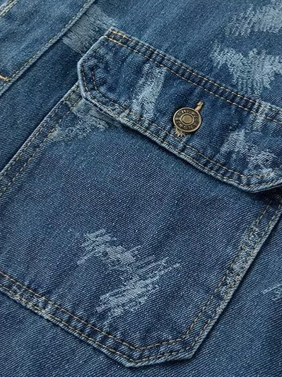 Plusz méretű 8XL férfi denimdzseki, 2024 tavasz-őszi, jacquard vintage mosott, hétköznapi