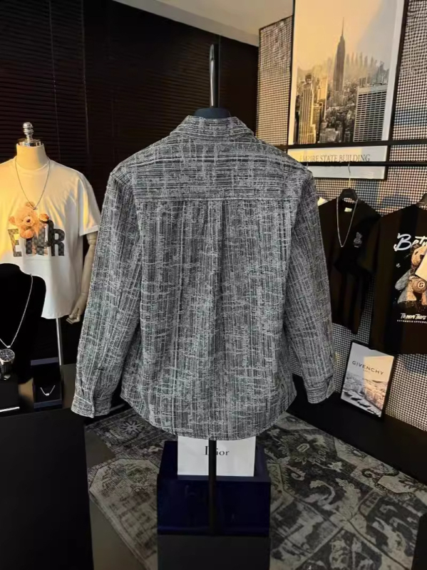 Férfi denim ingdzseki, laza szabás, mindennapi viselet, hosszú ujjú, vintage dizájn tavasz–ősz