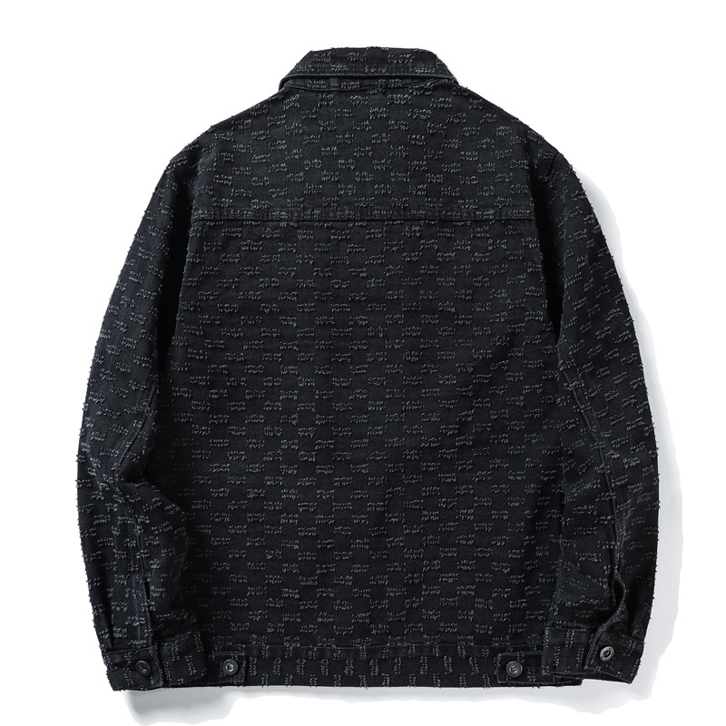 Maple House férfi denim dzseki, 2024 tavasz-ősz, trendi reveres dzseki