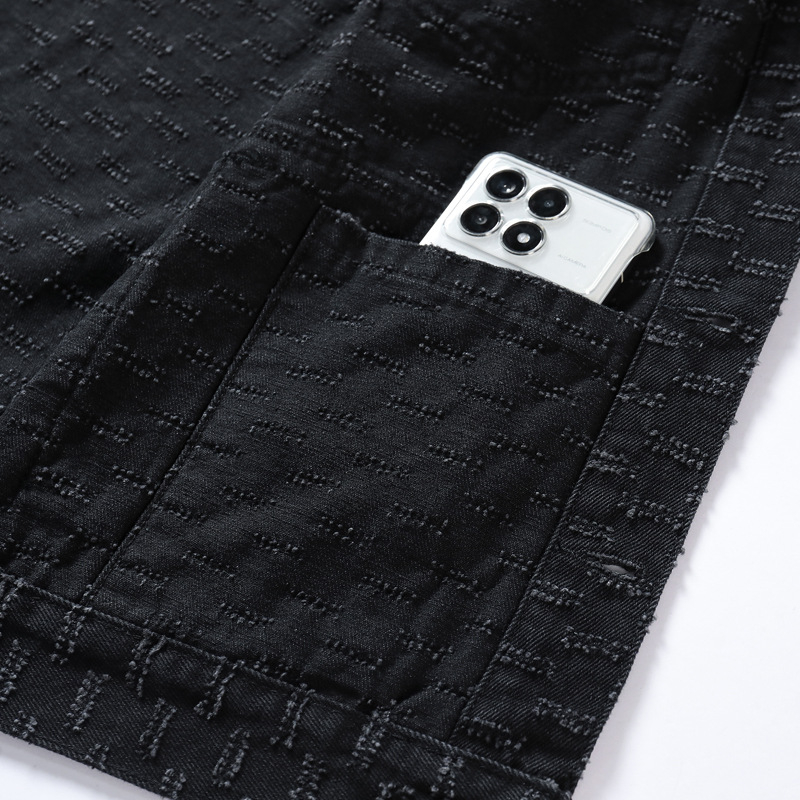 Maple House férfi denim dzseki, 2024 tavasz-ősz, trendi reveres dzseki