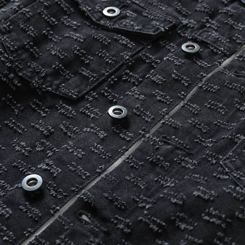 Maple House férfi denim dzseki, 2024 tavasz-ősz, trendi reveres dzseki