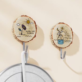 Minimalistička plastična zidna kuka s cartoon slatkim dizajnom, samolijepljiva, bez bušenja, za kuhinju i kupaonicu, nosivost 2 kg