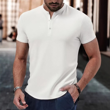 Tricou polo pentru bărbați cu mânecă scurtă, culoare solidă, croială slim, vară, poliester