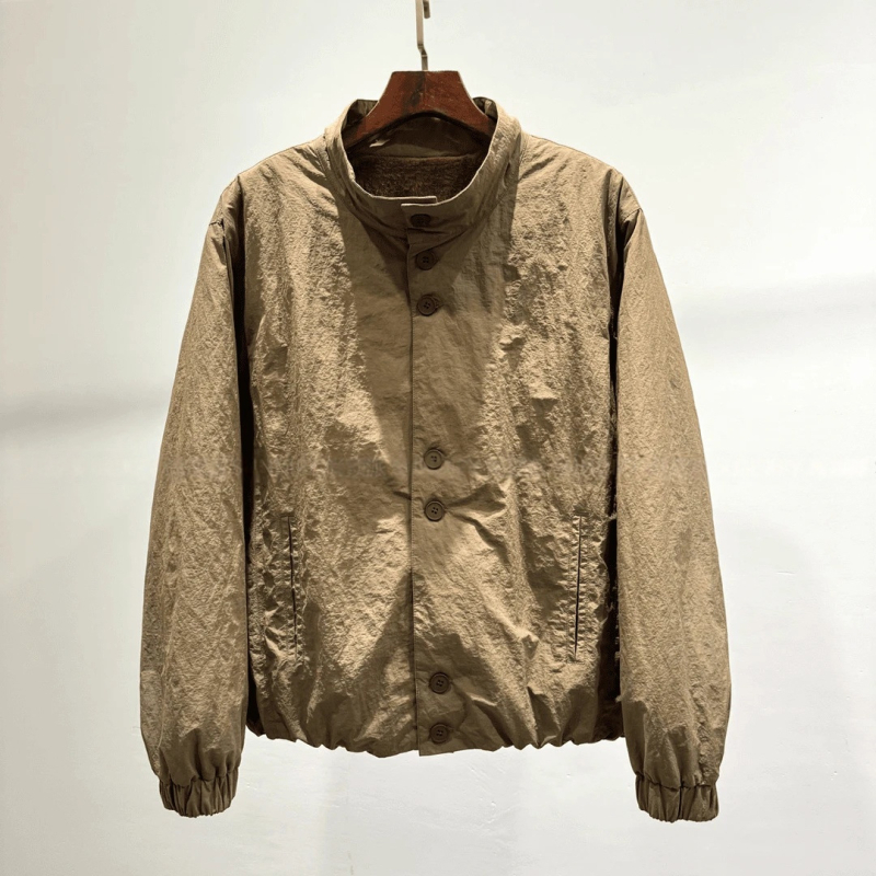 Férfi koreai stílusú slim-fit lezser dzseki, téli szezonra, egyszínű