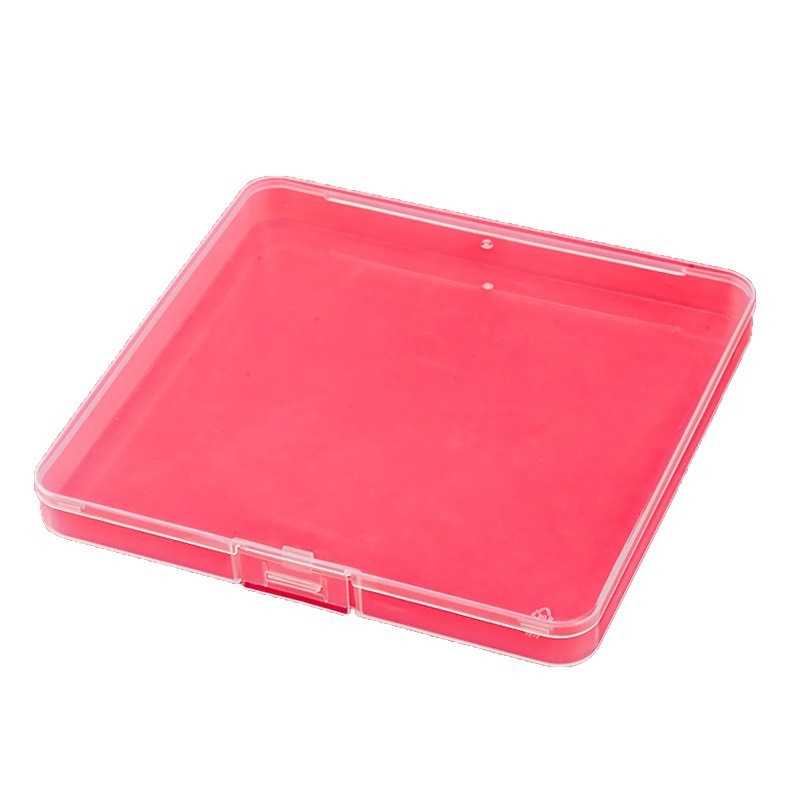 Prozirna PP plastična kutija, kvadratna, jednodijelna plosnata kutija, 158 × 156 × 15 mm, za dijelove i dodatke za ribolov