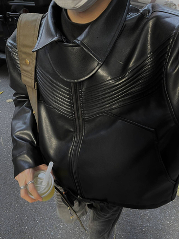 Férfi PU bőrdzseki, retro amerikai stílusban, 2024 tavasz–ősz szezonra, kiváló minőségű, rövid fazonú motoros dzseki