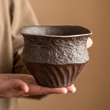 Kerámiából készült teamaradvány edény Gongfu tea ceremóniához, asztali mosó kiegészítő