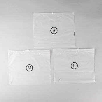Ruházati cipzáártas tasak, egyrétegű, 6 szál, 34×28 EVA matt csomagolási és tároló taska, háztartási önzáró taska