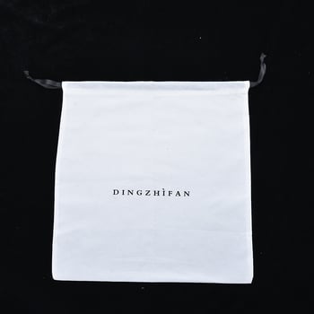 Sac de depozitare din material nețesut, cu închidere prin șnur pentru protecție împotriva prafului și logo, sac de pantofi din spunlace pentru hoteluri și magazine de curățare a pantofilor, ecologic.