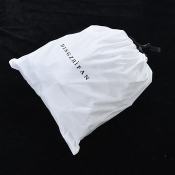 Sac de depozitare din material nețesut, cu închidere prin șnur pentru protecție împotriva prafului și logo, sac de pantofi din spunlace pentru hoteluri și magazine de curățare a pantofilor, ecologic.