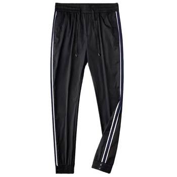 Muške ljetne sportke hlače od ice-silk, uski kroj, tanke, prugaste, brzo se suše