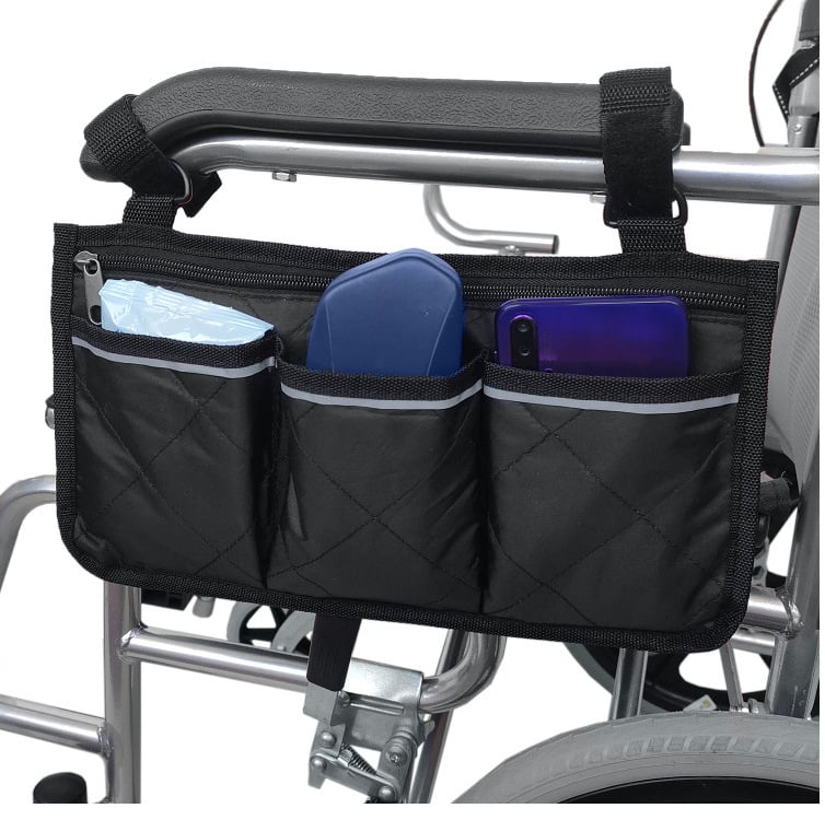 Torba za bočnu naslonku invalidskih kolica, praktičan visi organizator