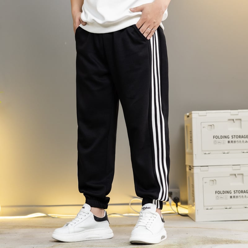 Ανδρικοί πλεκτοί casual παντελόνες για αρχές φθινοπώρου, μεγάλο μέγεθος, λεπτές και ελαστικές, jogger στυλ PC330106