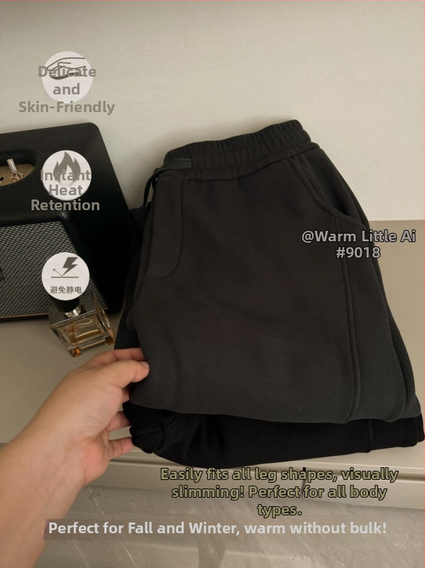 Férfi melegítő nadrág fleece-béléssel, meleg és laza szabású, jogger-stílus